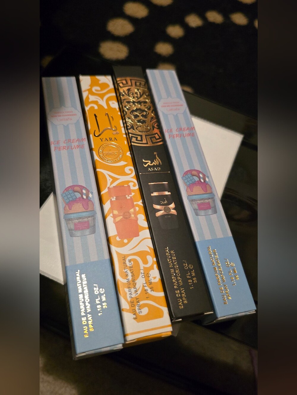Yara & Asad Fragrance Gift Set - Blue, Orange, Black